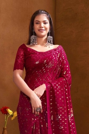 Kalashree Multicolor Saree with Multicolor Foil and Jhaalar Border (3 Colours Available).