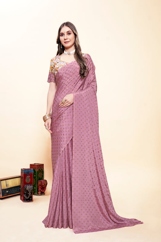 Vande Chiffon Saree with Digital Printed Blouse and Best Selling Saree Design. (8 Colours Available).