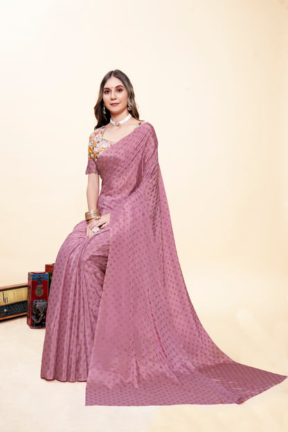 Vande Chiffon Saree with Digital Printed Blouse and Best Selling Saree Design. (8 Colours Available).*