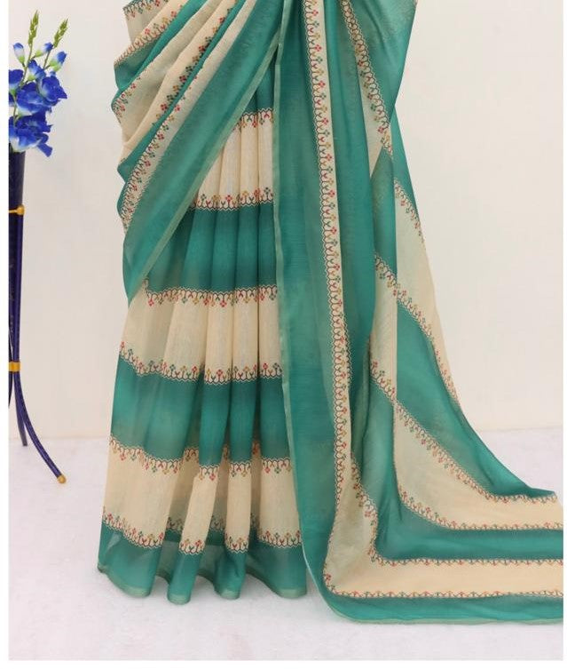 Soft Cotton Chanderi Saree with Fancy Blouse (8 Colours Available).