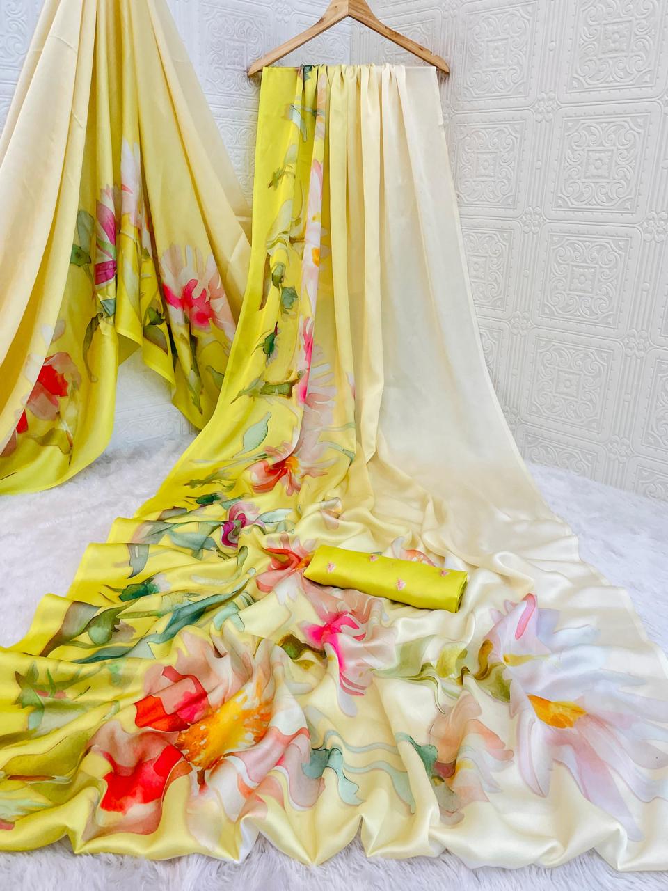 Kalyani Satin Georgette Saree – Effortless Elegance and Flowing Grace