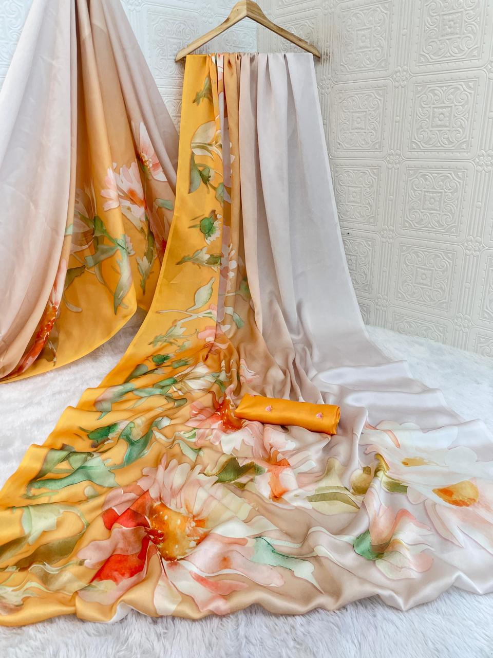 Kalyani Satin Georgette Saree – Effortless Elegance and Flowing Grace