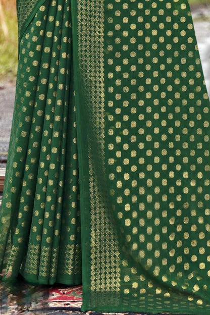 Lado Digital Gold Moss Saree with Digital Printed Blouse and Best Selling Saree Design *