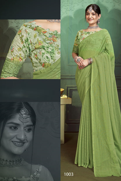 Rolex Light Saree in Elegant Chiffon Fabric – Radiate Grace!.