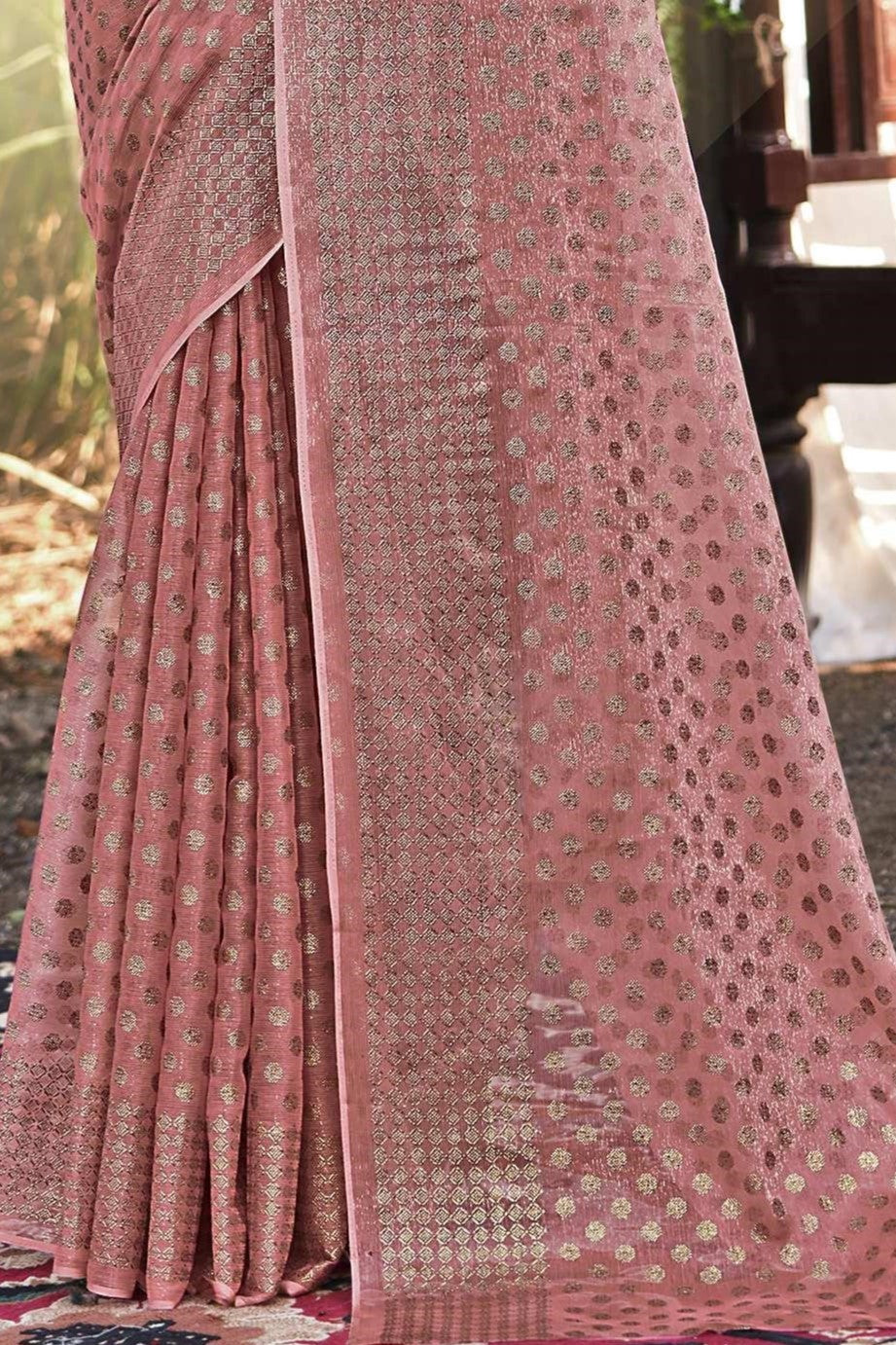Lado Light  Moss  Saree with Digital Printed Blouse and Best Selling Saree Design