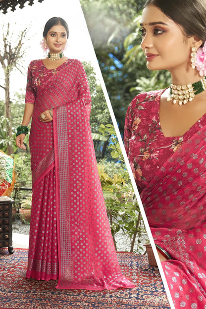 Lado Silver Digital  Moss Saree with Digital Printed Blouse and Best Selling Saree Design.